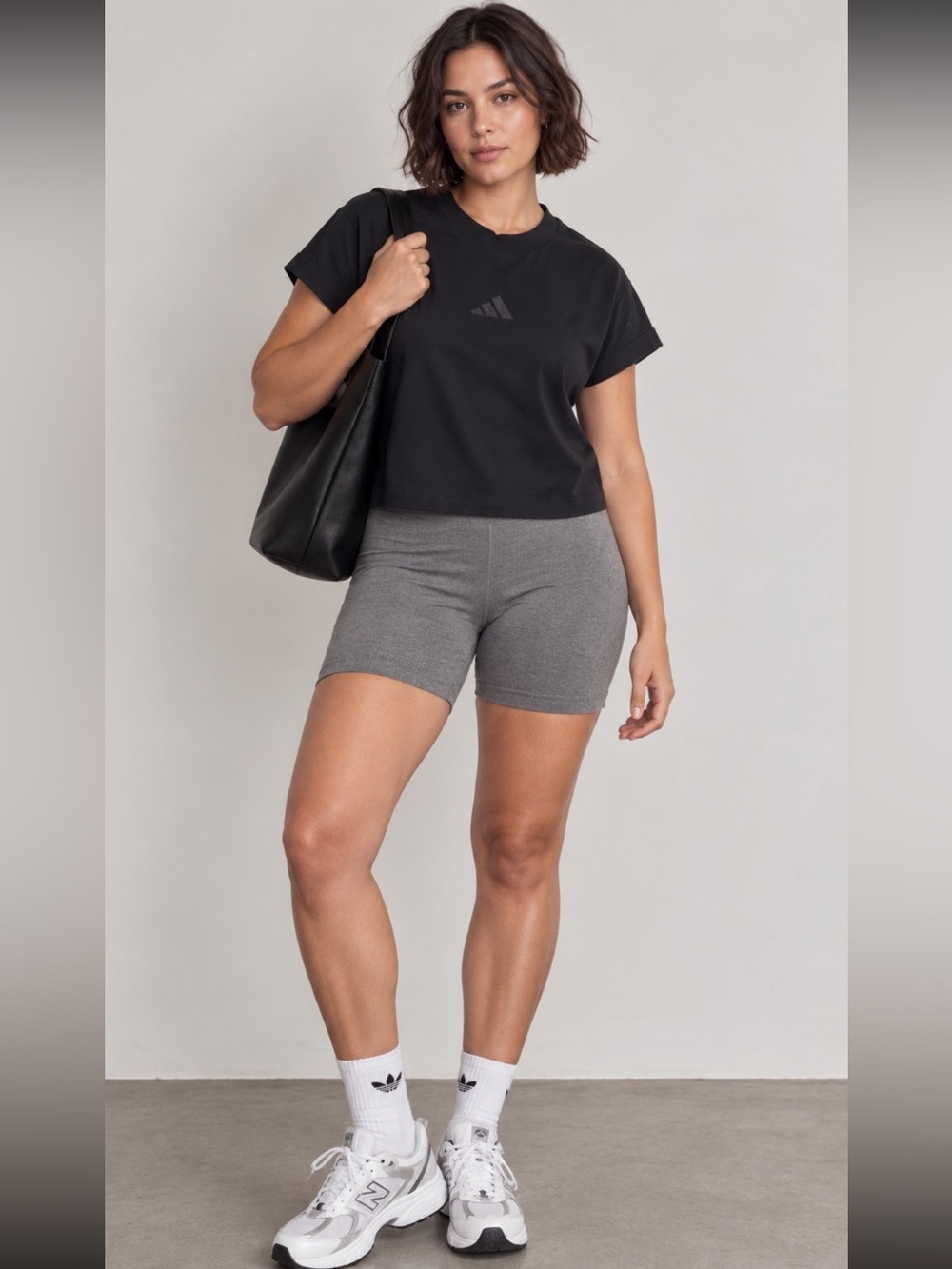 Adidas ALL SZN Black Relaxed Logo Tee Sz L Minimalist Athleisure